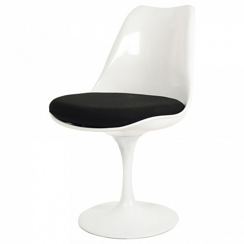 стул eero saarinen style tulip chair черная подушка в Брянске