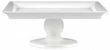 блюдо квадратное на фигурной ножке 50х20 см display белое в Брянске