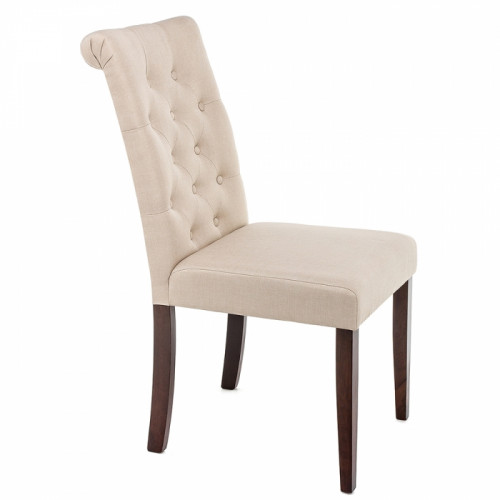 стул деревянный amelia dark walnut / fabric cream в Брянске