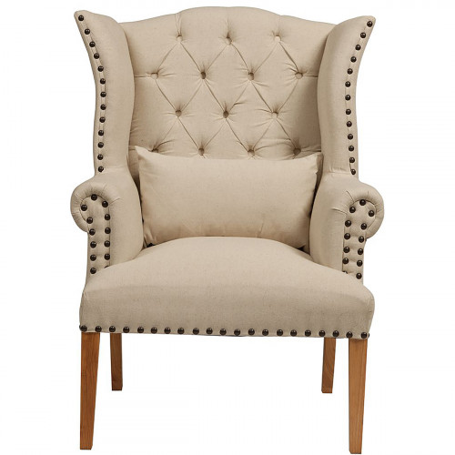 кресло quinn tufted armchair бежевое в Брянске
