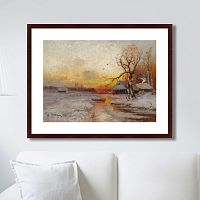картина: winter sunset, 1913г. в Брянске