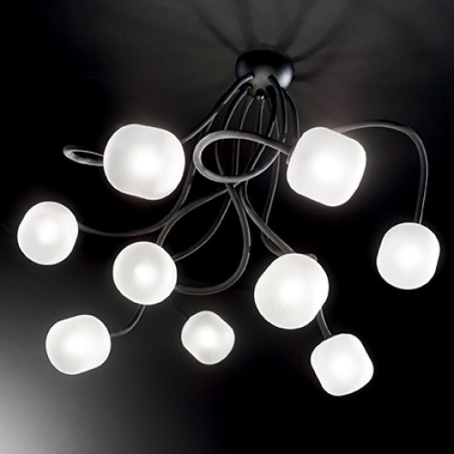 потолочная люстра ideal lux octopus pl9 nero в Брянске