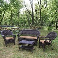 плетеный диван с креслами и столиком для отдыха на 4 персоны jilos в Брянске