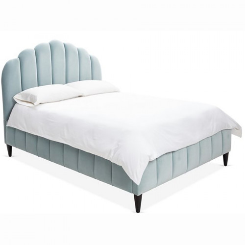 кровать двуспальная 180x200 голубая sutton scalloped в Брянске
