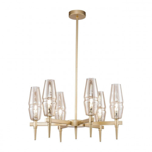 подвесная люстра maytoni lita h002pl-06g янтарная в Брянске