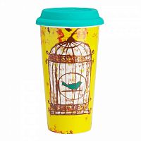 термостакан с силиконовой крышкой bird in cage в Брянске