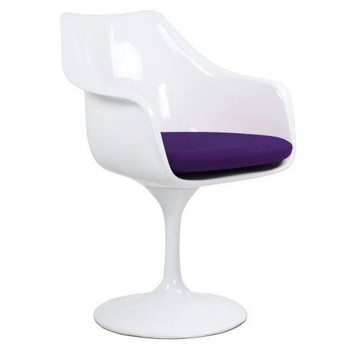 кресло tulip armchair бело-фиолетовое шерсть в Брянске