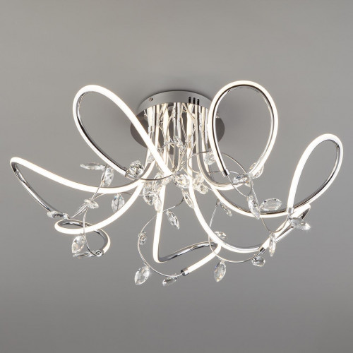 потолочная светодиодная люстра eurosvet irvine 90106/7 хром в Брянске